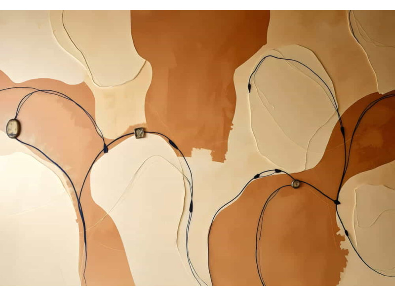 Linked Expressions Abstract Art - Connected AI Wall Mural Linked Expressions Abstract Art - Connected AI Wall Mural