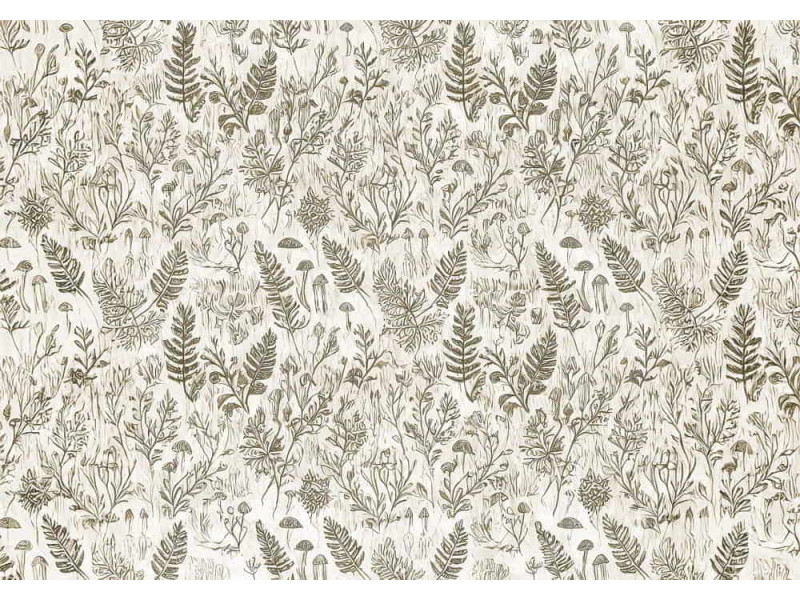 Sepia Woodland Scroll - AI Art Wall Mural for Contemporary Interiors Sepia Woodland Scroll - AI Art Wall Mural for Contemporary Interiors