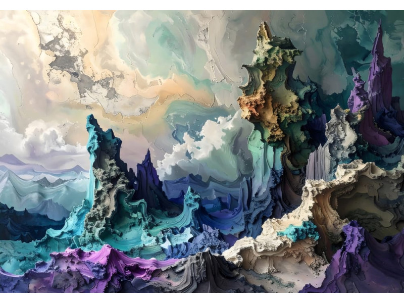 Echoes of Creation Cosmic Birth - Mystical AI Wall Mural Echoes of Creation Cosmic Birth - Mystical AI Wall Mural