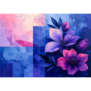 Twilight Bloom - AI Art Wall Mural for Contemporary Interiors Twilight Bloom - AI Art Wall Mural for Contemporary Interiors | Wall4Soul