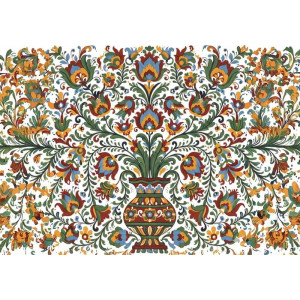 Slavic Bloom Tapestry - AI Art Wall Mural for Contemporary Interiors Slavic Bloom Tapestry - AI Art Wall Mural for Contemporary Interiors | Wall4Soul