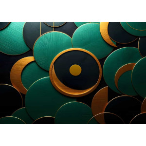 The Emerald Moon Mandala Mystical Design - Spiritual AI Wall Mural The Emerald Moon Mandala Mystical Design - Spiritual AI Wall Mural