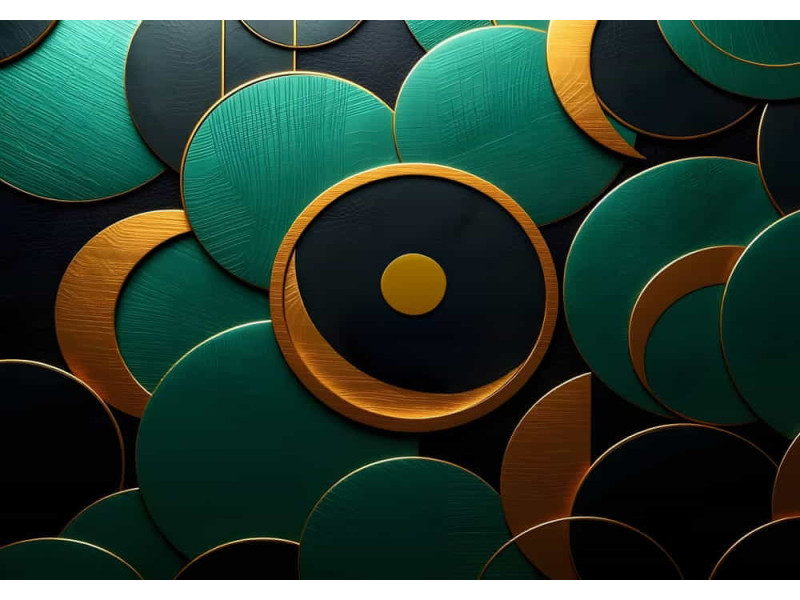 The Emerald Moon Mandala Mystical Design - Spiritual AI Wall Mural The Emerald Moon Mandala Mystical Design - Spiritual AI Wall Mural