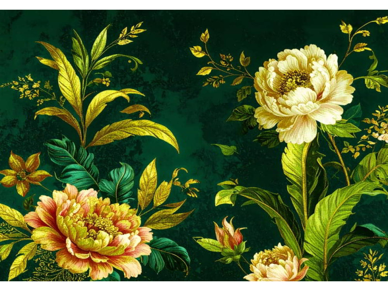 Emerald Garden - AI Art Wall Mural for Contemporary Interiors Emerald Garden - AI Art Wall Mural for Contemporary Interiors