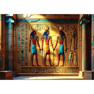 Stylized Egyptian Wall Art - AI Art Wall Mural for Contemporary Interiors Stylized Egyptian Wall Art - AI Art Wall Mural for Contemporary Interiors | Wall4Soul