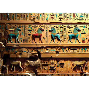 Stylized Egyptian Figures - AI Art Wall Mural for Contemporary Interiors Stylized Egyptian Figures - AI Art Wall Mural for Contemporary Interiors