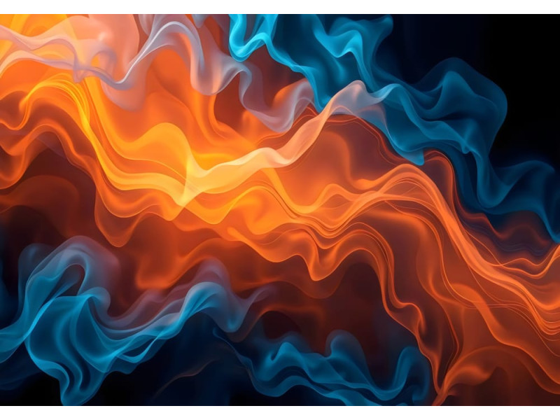 Breathe of Fire and Frost Mural - AI Art Wall Mural for Contemporary Interiors Breathe of Fire and Frost Mural - AI Art Wall Mural for Contemporary Interiors