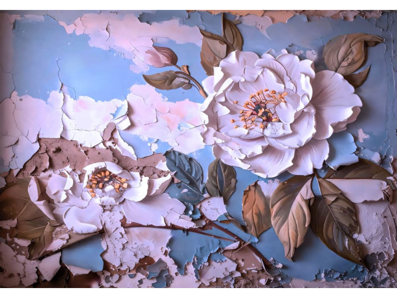 Chipped Elegance - AI Art Wall Mural for Contemporary Interiors Chipped Elegance - AI Art Wall Mural for Contemporary Interiors