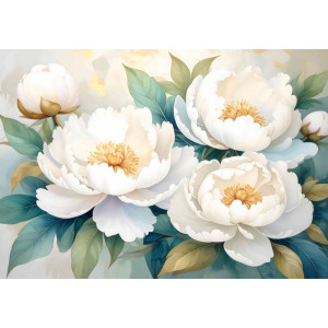 Peony Serenity - AI Art Wall Mural for Contemporary Interiors Peony Serenity - AI Art Wall Mural for Contemporary Interiors | Wall4Soul