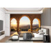 Golden Vista - AI Art Wall Mural for Contemporary Interiors Golden Vista - AI Art Wall Mural for Contemporary Interiors