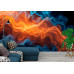 Breathe of Fire and Frost Mural - AI Art Wall Mural for Contemporary Interiors Breathe of Fire and Frost Mural - AI Art Wall Mural for Contemporary Interiors