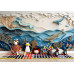 Layered Seas - AI Art Wall Mural for Contemporary Interiors