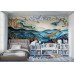 Layered Seas - AI Art Wall Mural for Contemporary Interiors