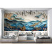 Layered Seas - AI Art Wall Mural for Contemporary Interiors