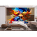 Cubic Chaos Geometric Pattern - Edgy AI Wall Mural