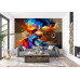 Cubic Chaos Geometric Pattern - Edgy AI Wall Mural