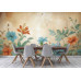 Faded Florals - AI Art Wall Mural for Contemporary Interiors Faded Florals - AI Art Wall Mural for Contemporary Interiors