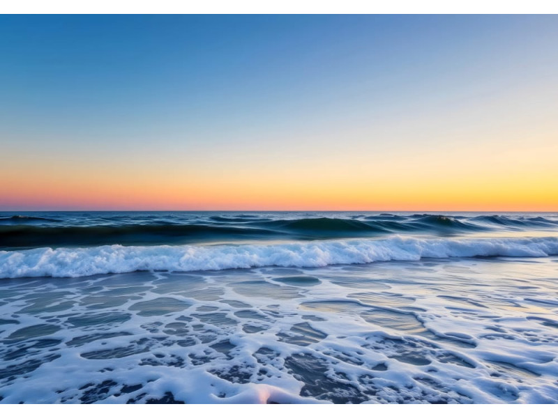 Coastal Dusk Hues - AI Art Wall Mural for Contemporary Interiors Coastal Dusk Hues - AI Art Wall Mural for Contemporary Interiors