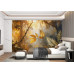 Enchanted Golden Jungle - AI Art Wall Mural for Contemporary Interiors Enchanted Golden Jungle - AI Art Wall Mural for Contemporary Interiors