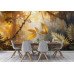 Enchanted Golden Jungle - AI Art Wall Mural for Contemporary Interiors Enchanted Golden Jungle - AI Art Wall Mural for Contemporary Interiors