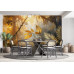 Enchanted Golden Jungle - AI Art Wall Mural for Contemporary Interiors Enchanted Golden Jungle - AI Art Wall Mural for Contemporary Interiors