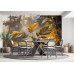 Forest Gold - AI Art Wall Mural for Contemporary Interiors Forest Gold - AI Art Wall Mural for Contemporary Interiors