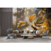 Forest Gold - AI Art Wall Mural for Contemporary Interiors Forest Gold - AI Art Wall Mural for Contemporary Interiors