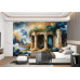 Mythical Ancient Temple - AI Art Wall Mural for Contemporary Interiors