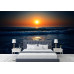 Fiery Ocean Sunset - AI Art Wall Mural for Contemporary Interiors Fiery Ocean Sunset - AI Art Wall Mural for Contemporary Interiors