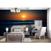 Fiery Ocean Sunset - AI Art Wall Mural for Contemporary Interiors Fiery Ocean Sunset - AI Art Wall Mural for Contemporary Interiors