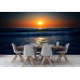 Fiery Ocean Sunset - AI Art Wall Mural for Contemporary Interiors Fiery Ocean Sunset - AI Art Wall Mural for Contemporary Interiors