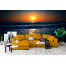Fiery Ocean Sunset - AI Art Wall Mural for Contemporary Interiors Fiery Ocean Sunset - AI Art Wall Mural for Contemporary Interiors