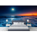 Moonlight on the Waves - AI Art Wall Mural for Contemporary Interiors