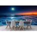 Moonlight on the Waves - AI Art Wall Mural for Contemporary Interiors