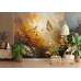 Abstract Golden Growth - AI Art Wall Mural for Contemporary Interiors