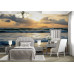 Island Sunset Waves - AI Art Wall Mural for Contemporary Interiors Island Sunset Waves - AI Art Wall Mural for Contemporary Interiors