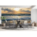 Island Sunset Waves - AI Art Wall Mural for Contemporary Interiors Island Sunset Waves - AI Art Wall Mural for Contemporary Interiors