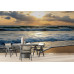 Island Sunset Waves - AI Art Wall Mural for Contemporary Interiors Island Sunset Waves - AI Art Wall Mural for Contemporary Interiors