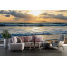 Island Sunset Waves - AI Art Wall Mural for Contemporary Interiors Island Sunset Waves - AI Art Wall Mural for Contemporary Interiors