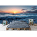 Dusk Ocean Waves - AI Art Wall Mural for Contemporary Interiors Dusk Ocean Waves - AI Art Wall Mural for Contemporary Interiors