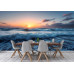 Dusk Ocean Waves - AI Art Wall Mural for Contemporary Interiors Dusk Ocean Waves - AI Art Wall Mural for Contemporary Interiors
