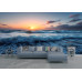 Dusk Ocean Waves - AI Art Wall Mural for Contemporary Interiors Dusk Ocean Waves - AI Art Wall Mural for Contemporary Interiors