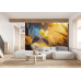 Sunlit Golden Canopy - AI Art Wall Mural for Contemporary Interiors
