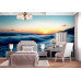 Sunset Beach - AI Art Wall Mural for Contemporary Interiors Sunset Beach - AI Art Wall Mural for Contemporary Interiors