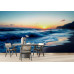Sunset Beach - AI Art Wall Mural for Contemporary Interiors Sunset Beach - AI Art Wall Mural for Contemporary Interiors