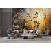 Autumnal Bloom Abstract - AI Art Wall Mural for Contemporary Interiors Autumnal Bloom Abstract - AI Art Wall Mural for Contemporary Interiors