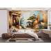 Serene Temple Garden - AI Art Wall Mural for Contemporary Interiors Serene Temple Garden - AI Art Wall Mural for Contemporary Interiors