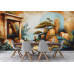 Serene Temple Garden - AI Art Wall Mural for Contemporary Interiors Serene Temple Garden - AI Art Wall Mural for Contemporary Interiors