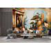 Serene Temple Garden - AI Art Wall Mural for Contemporary Interiors Serene Temple Garden - AI Art Wall Mural for Contemporary Interiors
