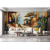 Serene Temple Garden - AI Art Wall Mural for Contemporary Interiors Serene Temple Garden - AI Art Wall Mural for Contemporary Interiors